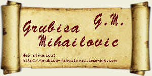 Grubiša Mihailović vizit kartica